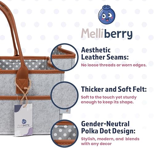 Miniatura 2 de Organizador de pañales para bebé, organizador de pañales con asa, cesta para guardería, con cambiadores y almacenamiento