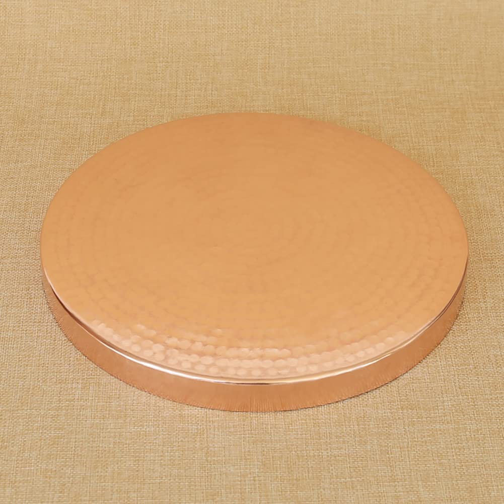 Amazon｜手作り銅トレー 収納トレイ 円形 銅製 コイントレー 釣り銭トレー キャッシュトレイ 銅のフルーツプレート（マルチサイズ）  (30cm)｜トレイ・盆 オンライン通販