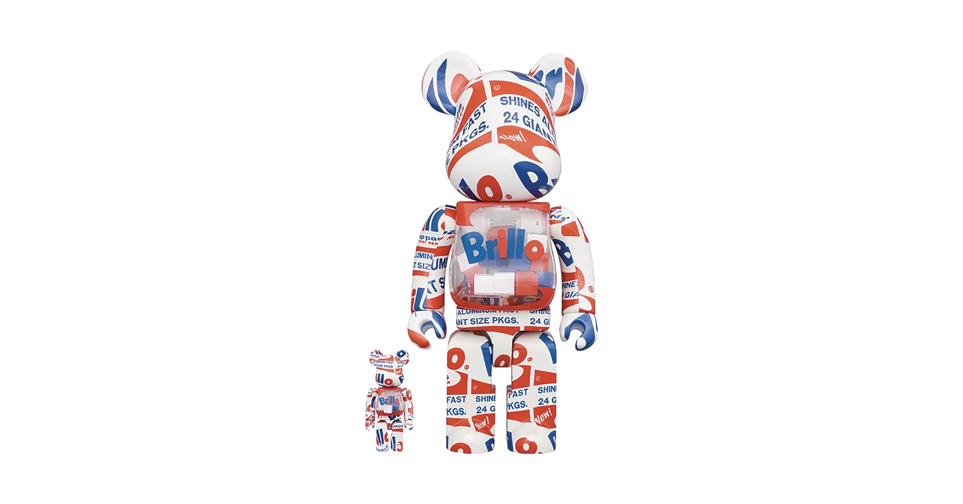 Amazon.com: Medicom Andy Warhol Brillo 100% & 400% Be@rbrick 2