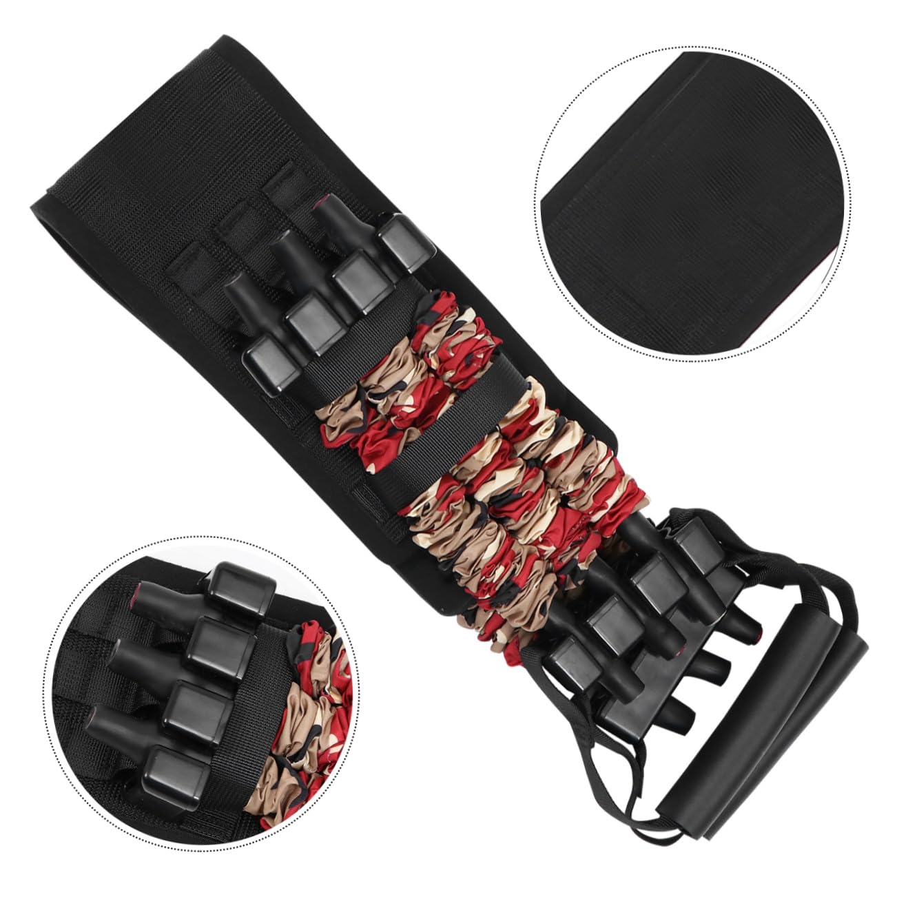 Toyvian Bande Elastiche Resistenza per Allenamento Panca e Espansione Petto Vita Imbottita in Nailon Morbido per Fitness e Body Building