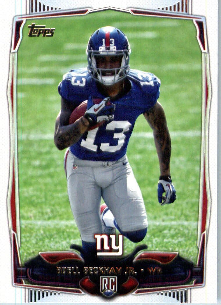 2014 Topps NFL Football Card #355 Odell Beckham Jr. New York Giants ROOKIE CARD