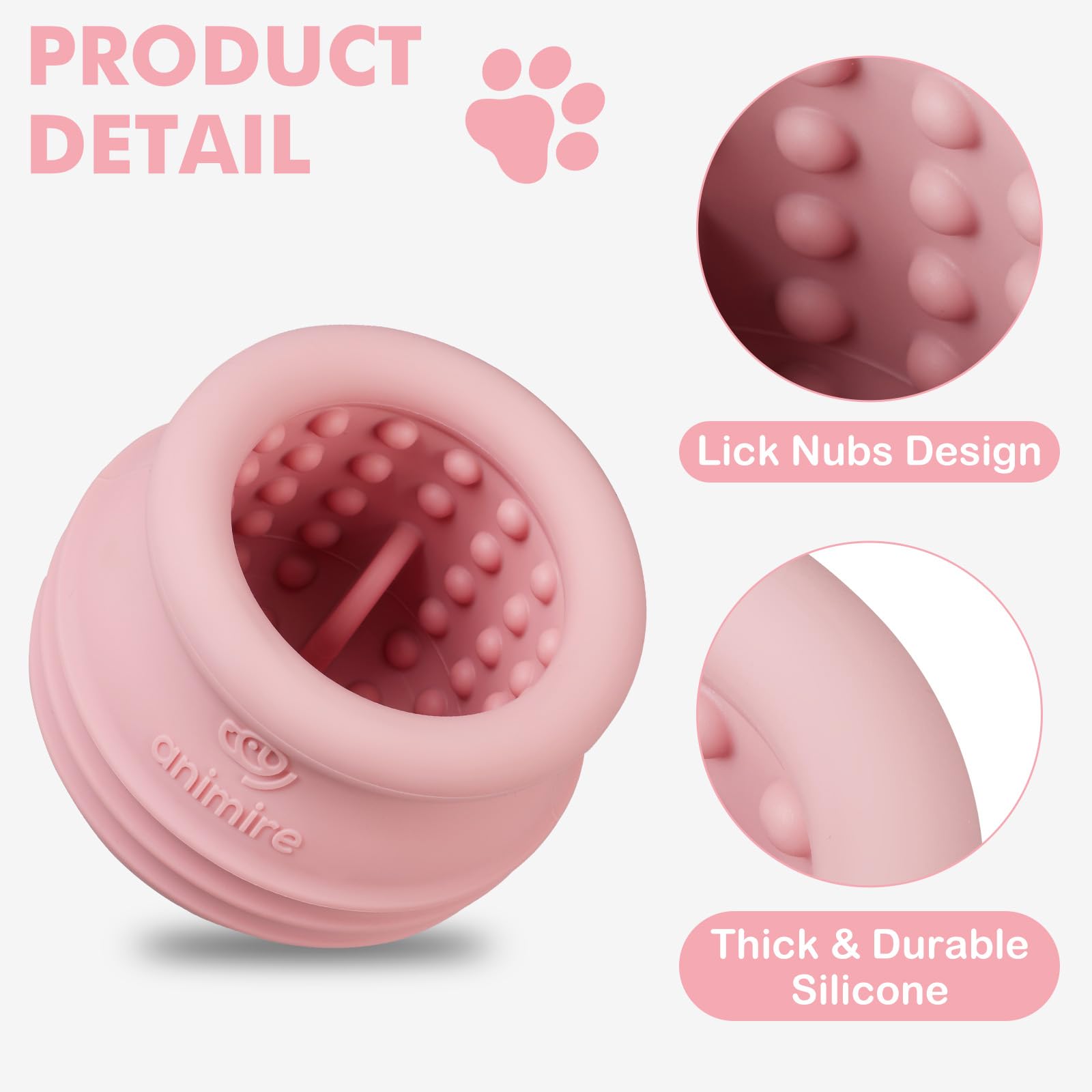 Topple - Juguete dispensador de golosinas para Perros, Rompecabezas Interactivo de Larga duración para Perros, enriquecimiento de Perros rellenable, Juguete congelado para lamer el