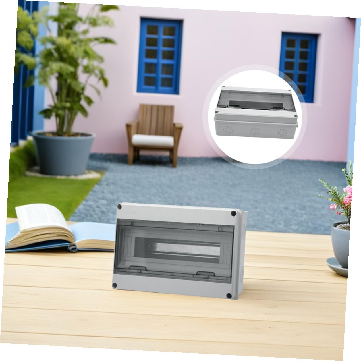 Toddmomy Scatola dell'Interruttore Automatico Esterna Resistente alle Intemperie in Plastica Coperchio Piccola Scatola Elettrica di Distribuzione per Uso Domestico e Ambienti Esterni