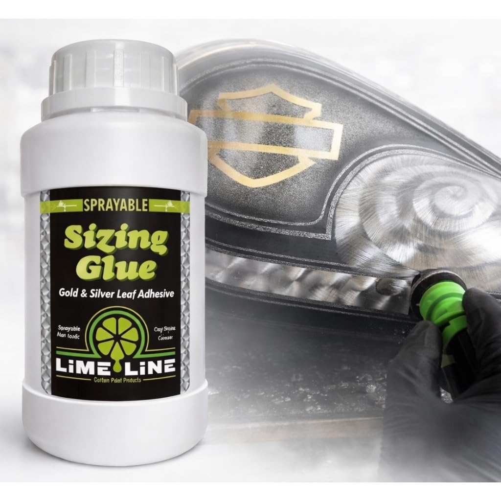 LiME LiNE Sprayable Leafing Adhesive – Professional Sizing Glue for Gold, Silver & Metal Leaf Application (8.5 Fl Oz)
