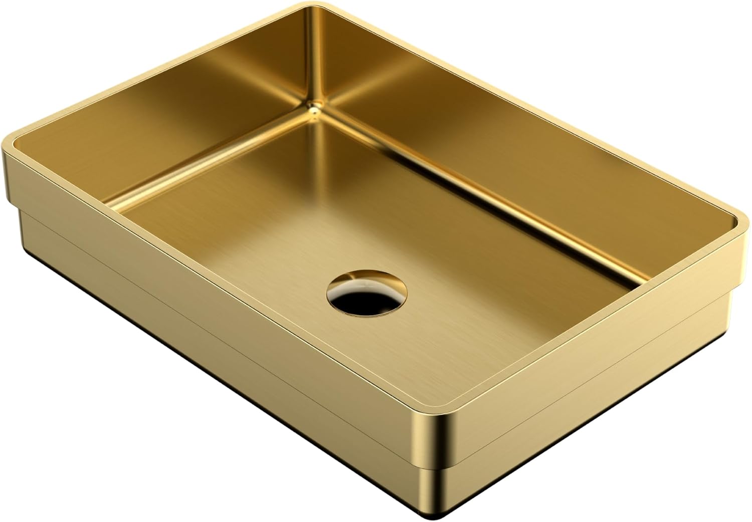 Karran Cinox Stainless Steel Rectangular Drop In Sink in Gold