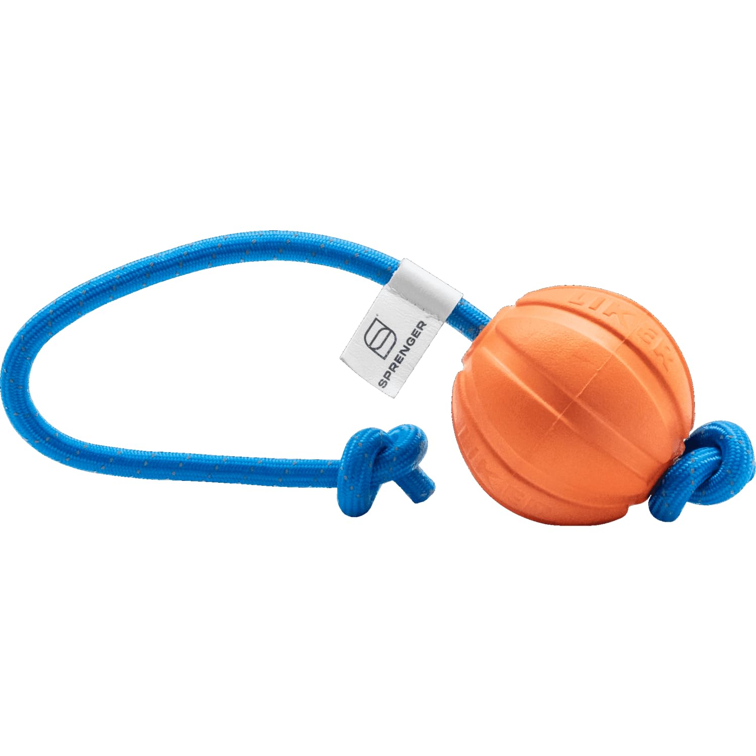 Sprenger Play Ball on Rope - Ball Water Fun Fetch Toy for Dogs Orange - 9 cm