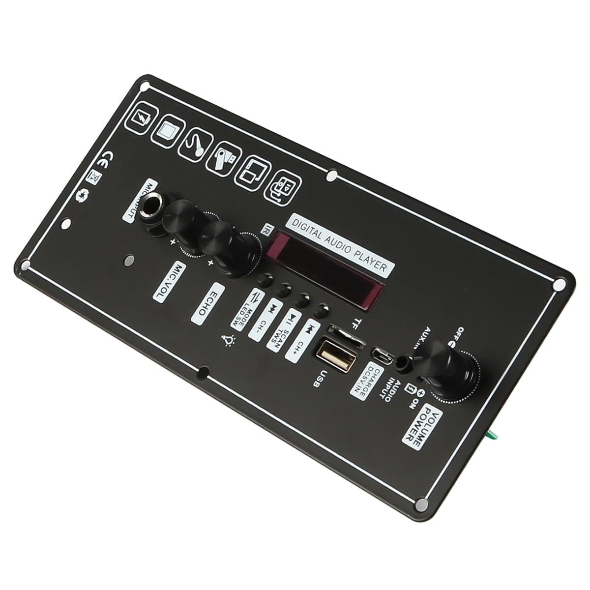Scheda Amplificatore Audio Bluetooth 15 W con Altoparlante Audio FM BT Portatile 5 V Scheda Amplificatore di Potenza Karaoke Modulo Radio Audio Amplificatore MP3
