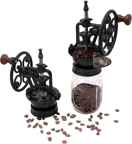 Miniatura 6 de Molinillo de café manual de reproducción vintage para tarros Mason de boca regular