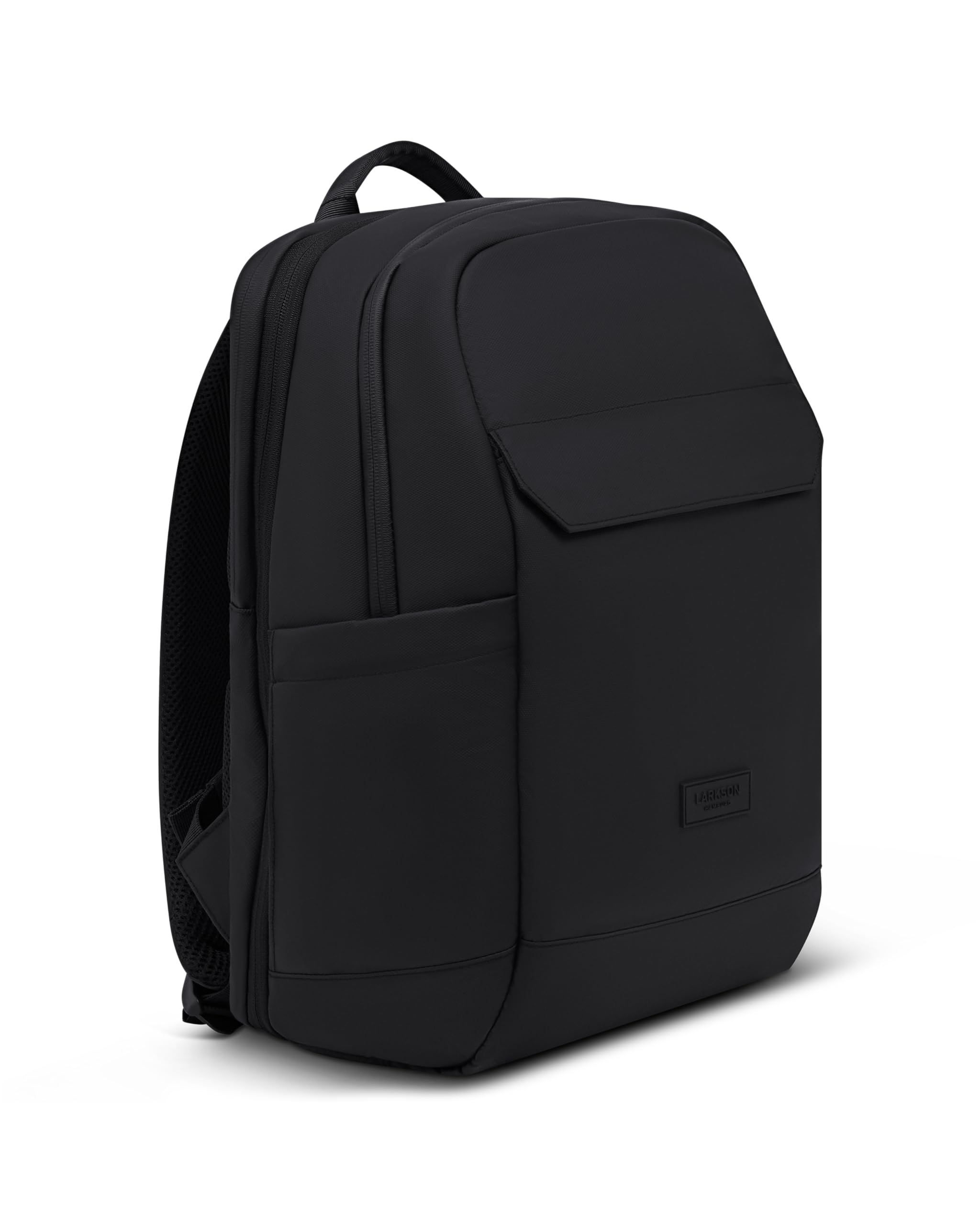 LARKSON Zaino da lavoro per computer portatile da uomo Nero - Bjarne Small - Zaino da viaggio e lavoro con scomparto per pc portatile da 16 pollici - Bagaglio a mano aereo - Idrorepellente