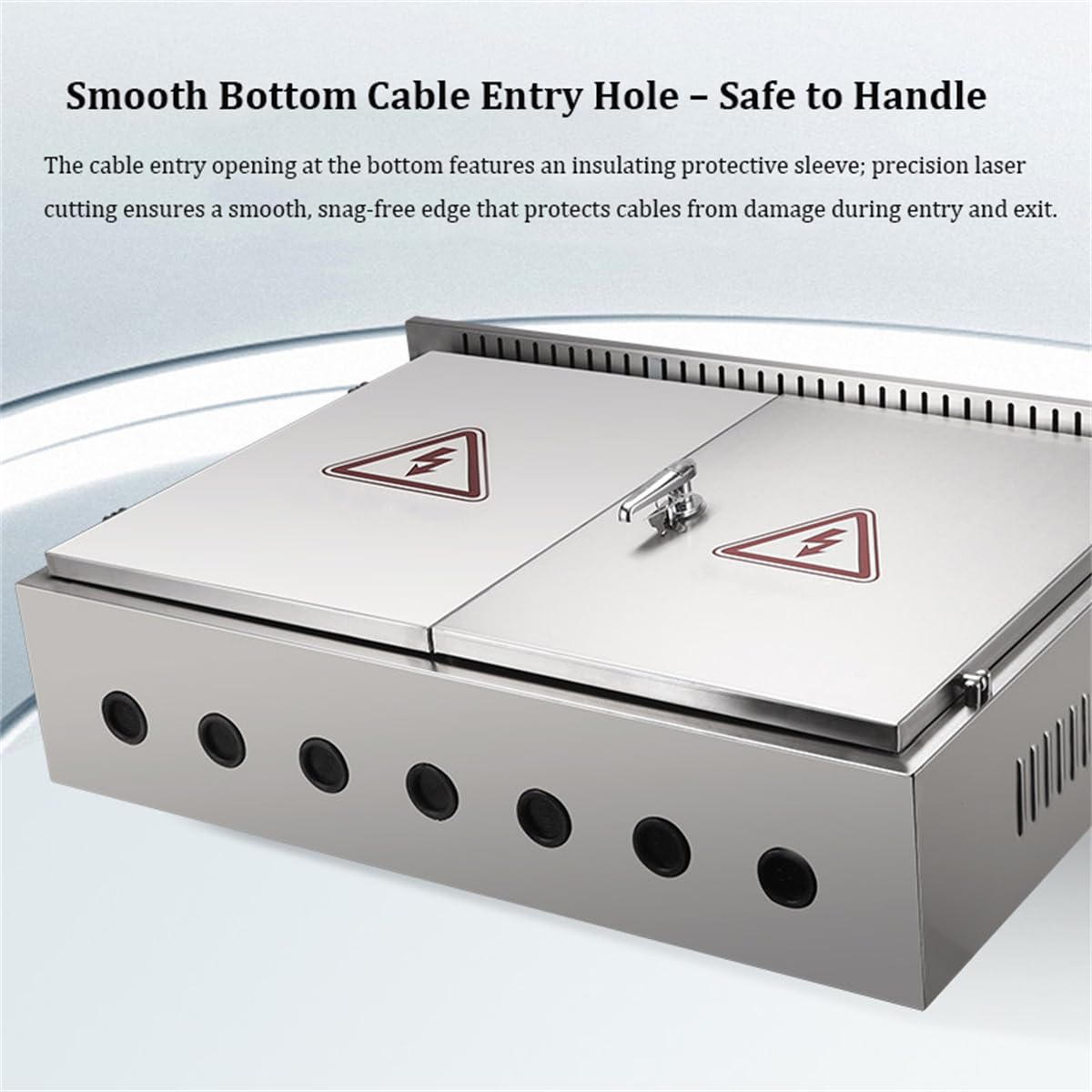 Armadio di distribuzione elettrica da Esterno a Doppia Porta in Acciaio Inox 304, Resistente alla Pioggia e agli Agenti atmosferici, antiruggine e anticorrosione,80x100x20cm