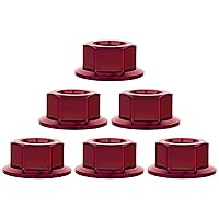 Vista 54 de Titanium DIN6923 M5 M6 M8 M10 M12 M14 M16 - Juego de 6 tuercas hexagonales (paso M8, 0.069 pulgadas, dorado)