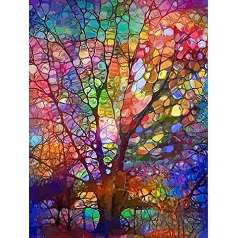 Petrala Paint by Number for Adults DIY Acrylic Paint by Numbers Kits on Canvas Tree of Life Drawing Colorful Paintworks Artwork for Beginner Without Frame, 16 x 20 Inch Cover