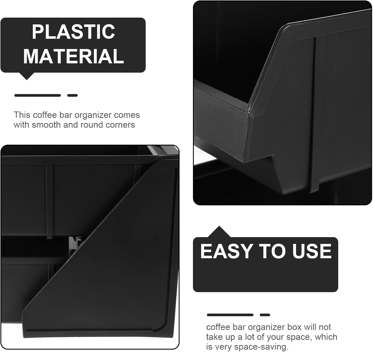 Zerodeko Coffee Condiment Organizer Coffee Station Organizer Tea Bag Pod Holder Tea Bag Bin Bar Accessories