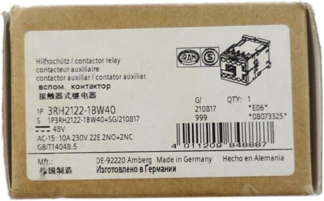 3RH2122-1BW40 Contacteur auxiliaire d'origine scellé avec garantie 1 an