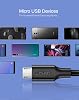 Ugreen Micro-USB & USB-A Data ve Şarj Kablosu, 2 Metre, Beyaz