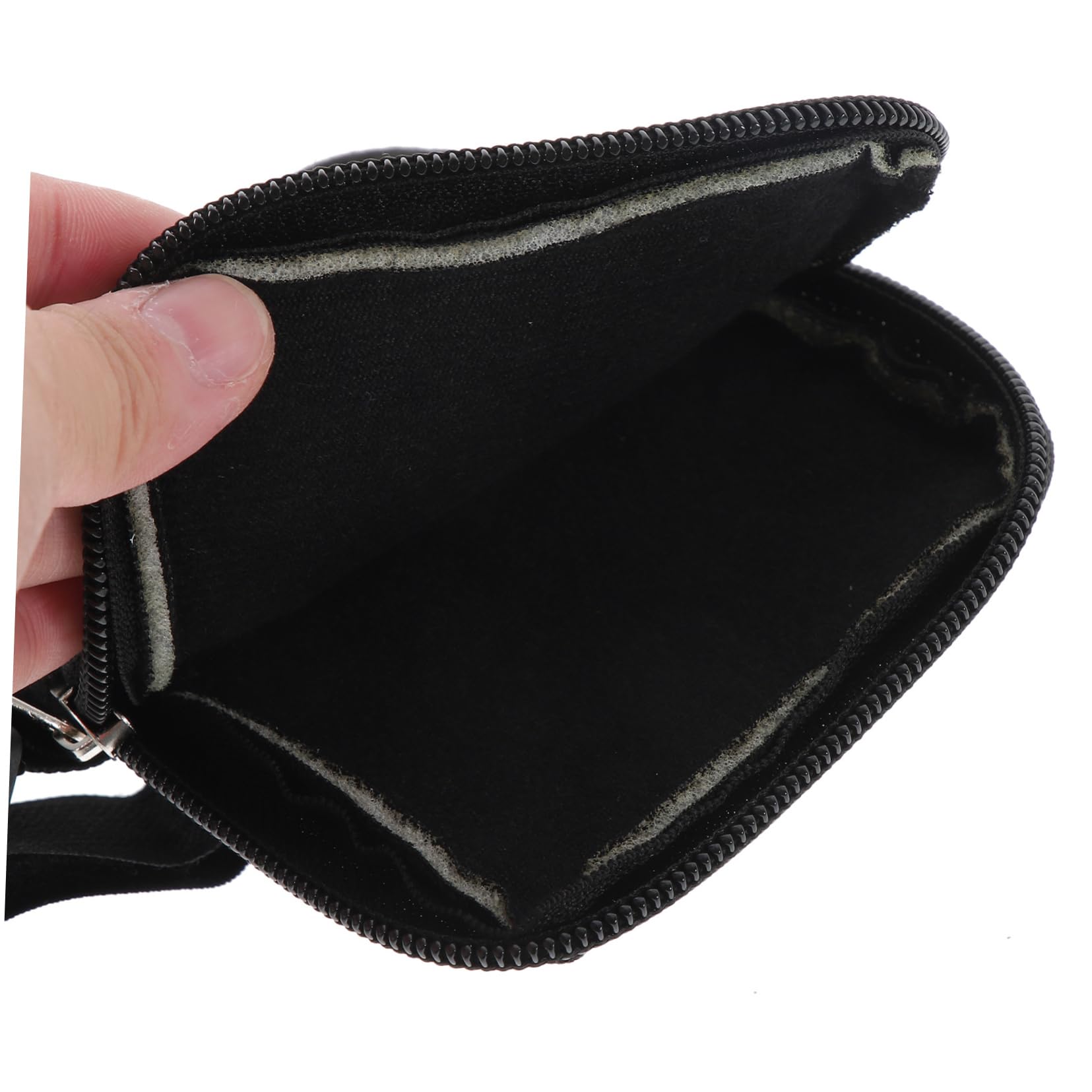 Abaodam 5 Stück Cup-Tasche Reisen Flasche im Freien Wandern schlank kleine Bechertasche Reißverschlusstasche aus Segeltuch Trinkbeutel aus Segeltuch Beutel mit Riemen Black