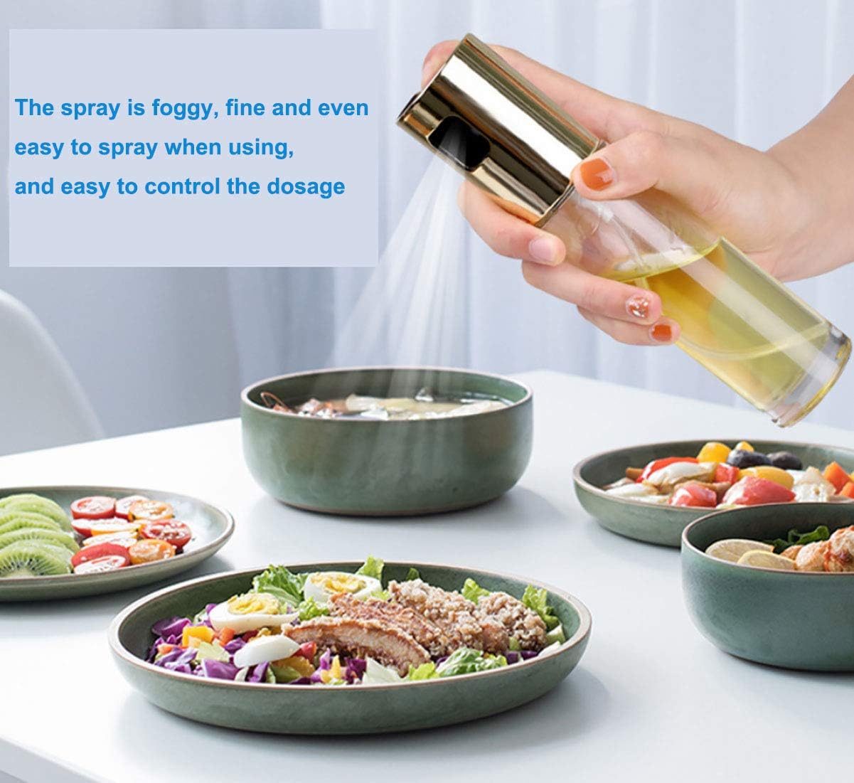 Oil Sprayer for Cooking, 100ml, Olive Oil Spray Mister, Glass Bottle