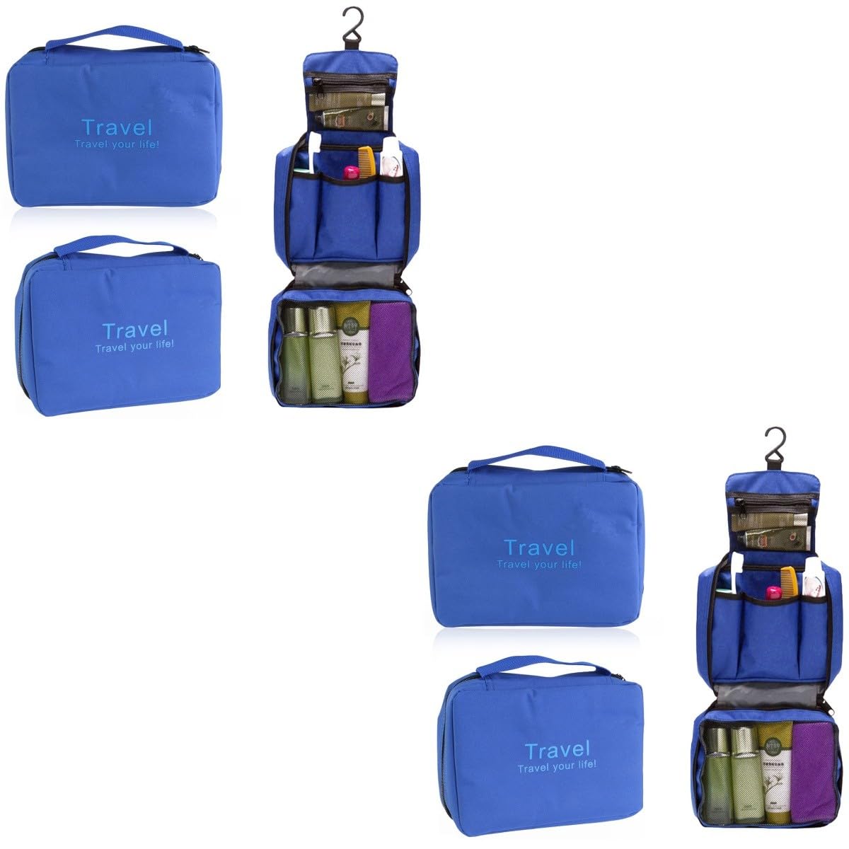 Didiseaon 2 Pezzi Borsa Organizer Da Viaggio Per Cosmetici Borsa Da Toilette Appesa Dimensioni Compatte Per Cosmetici Biancheria Intima Calzini