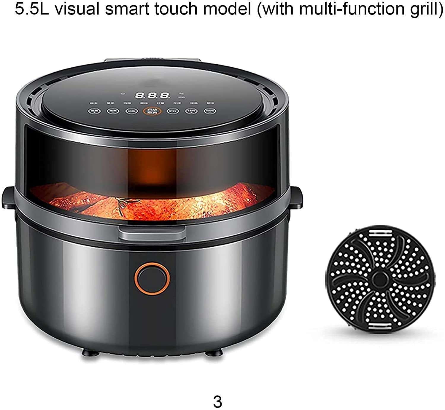 Friteuse d'air numérique de 5.8qt, cuisinière de déshydrateur pour Frire d'air, Cuisson, déshydrate, Ferment, rôtissage, rôtissoire