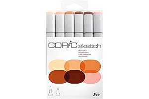 Copic Set A: 6 Vibrant Skin Tone Markers for Artistic Expression