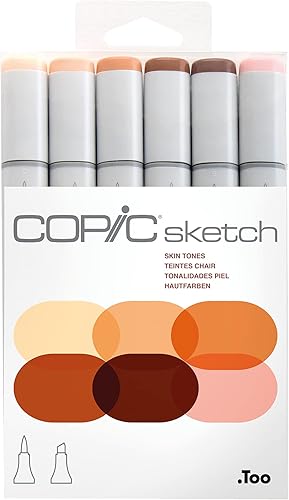 Copic Sketch Marker - Juego de rotuladores (6 colores).