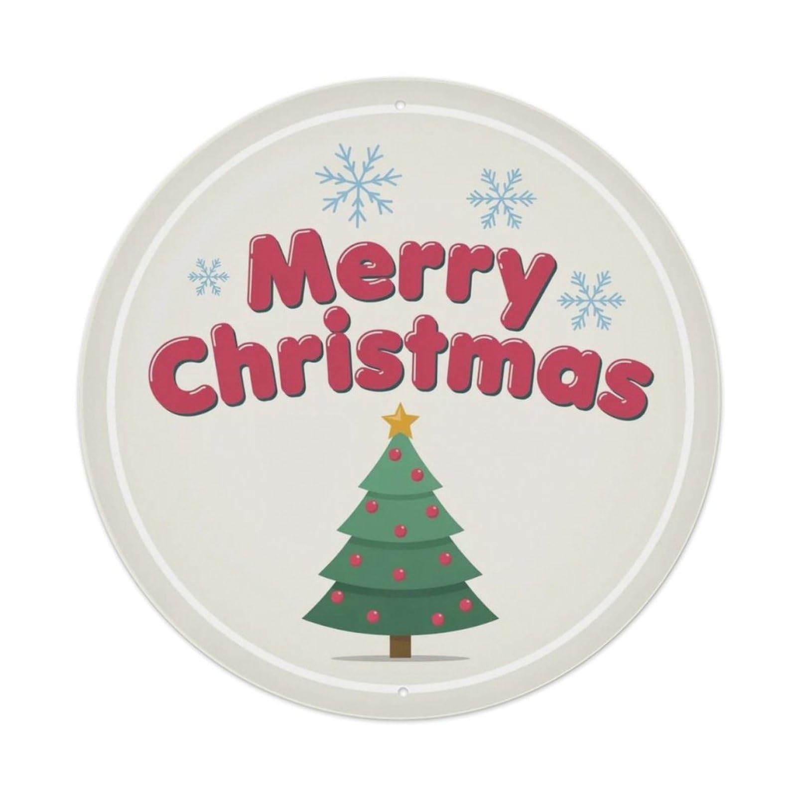 Merry Christmas Metal Tin Sign Plaque