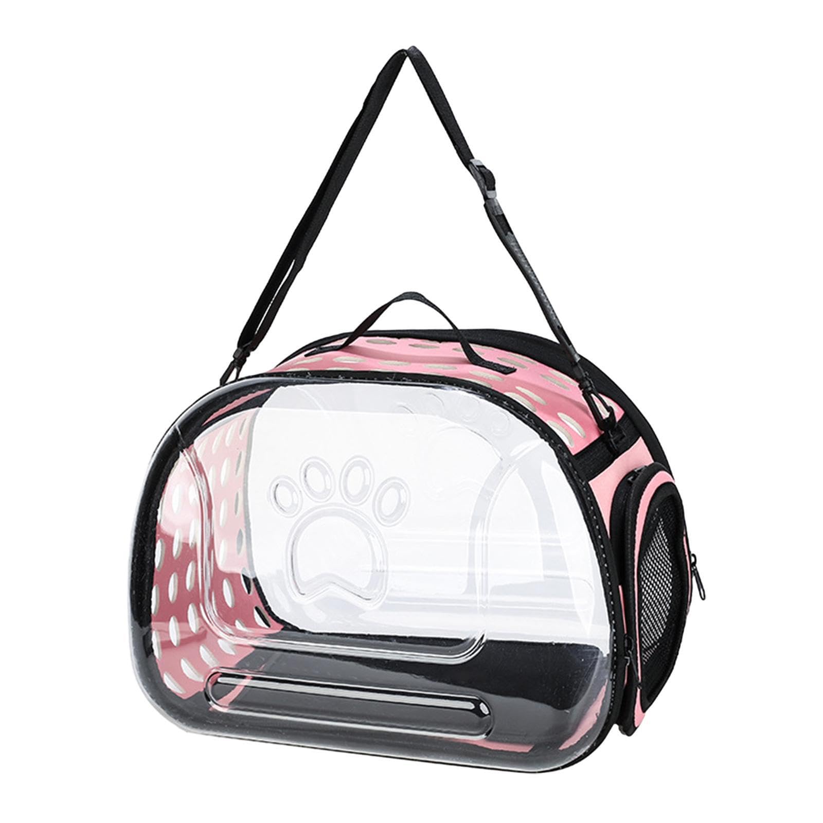 Sac de transport pour chats et chiots rose portable et confortable en EVA