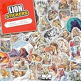 100 PCS Lion Stickers Pack – Waterproof Vinyl Decals for Water Bottles, Laptops, Phones, Notebook, Cars – Cool Vibrant Graphics for Lion Enthusiast