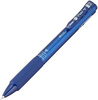 Amazon | ぺんてる 3色ボールペン フィール メタリックブルー