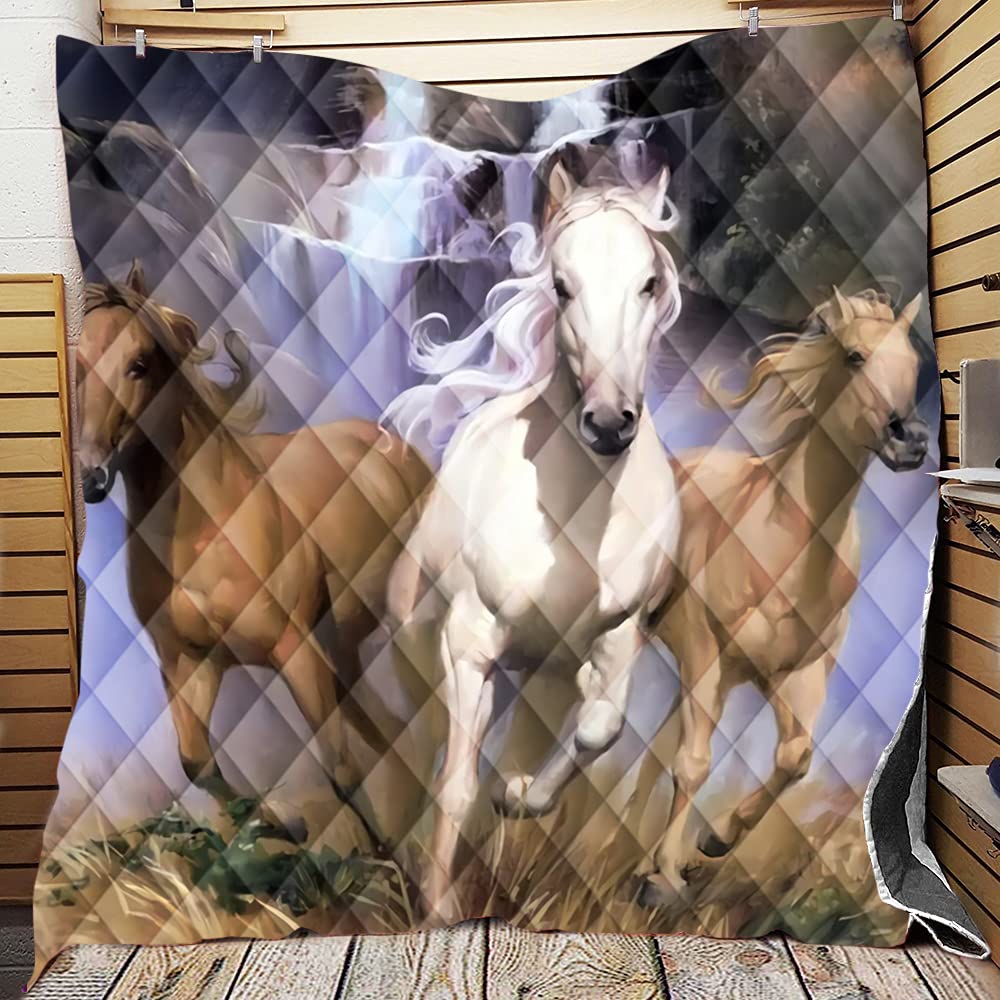 Copriletto Trapuntato Cavallo 3D Surwin - Morbida Microfibra Per Letto Singolo E Matrimoniale - Foto 12