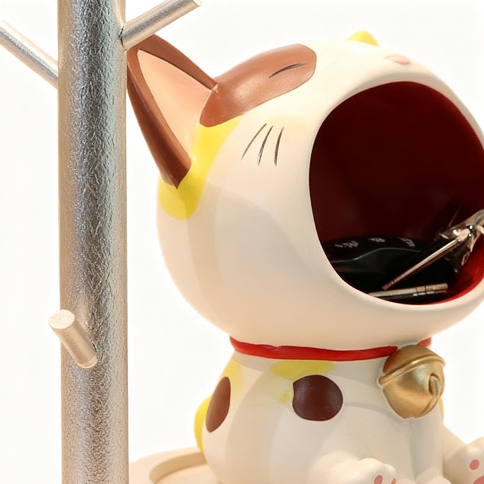 Cuenco Para Caramelos Con Gato Figura De Gato De Pie Estatuilla Escultura | Cuenco Decorativo Para Llaves Y Dulces Decoración Para Entrada, Sala De Estar, Dormitorio O Estanterías De Gabinete