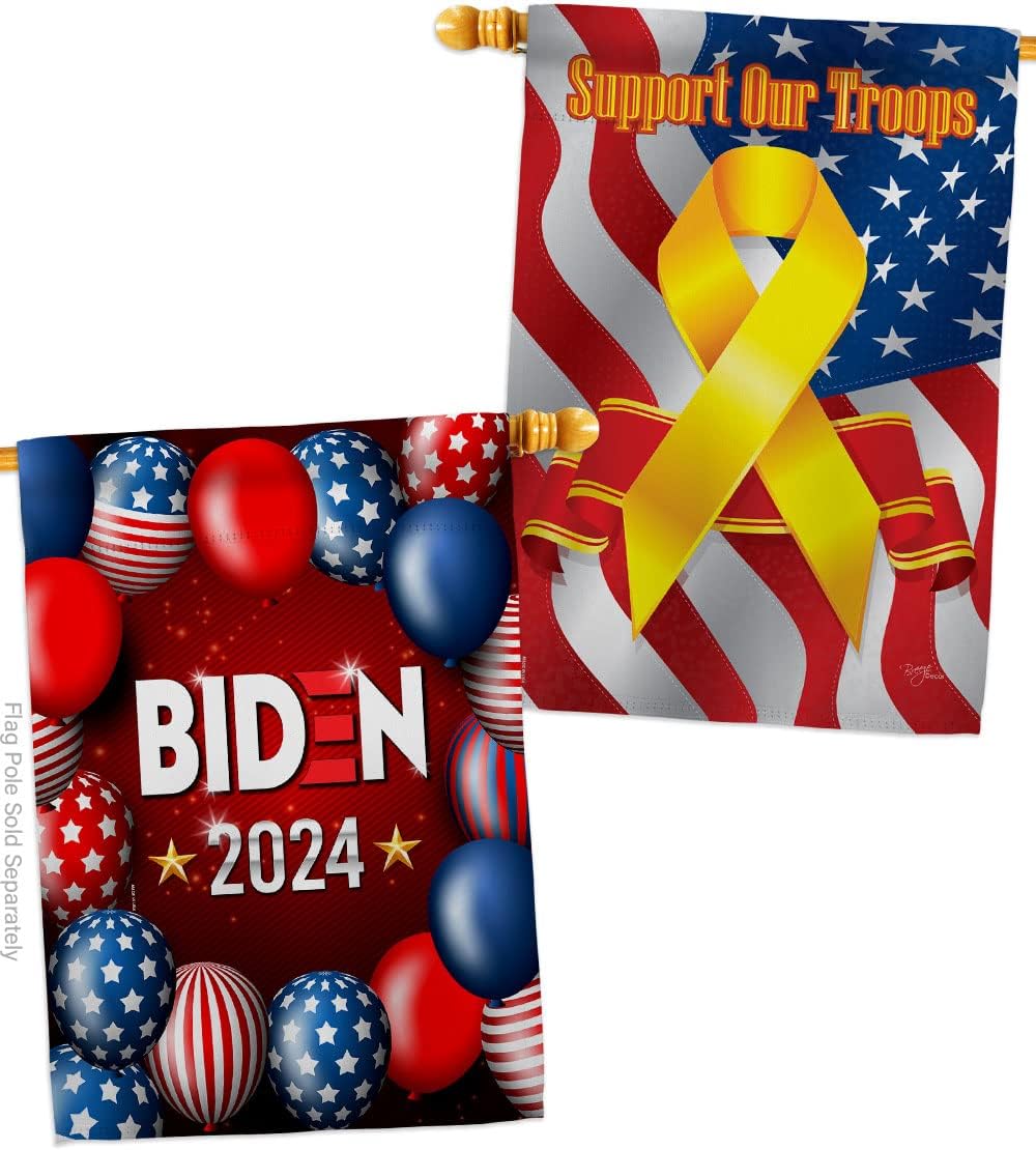 Biden Harris Flag Joint House Flag Pack Patriotic Vote President Democrat Republican Tea Party United State American Election Support Our Troops Banner Small Garden Yard Gift Double-Sided, Made In USA