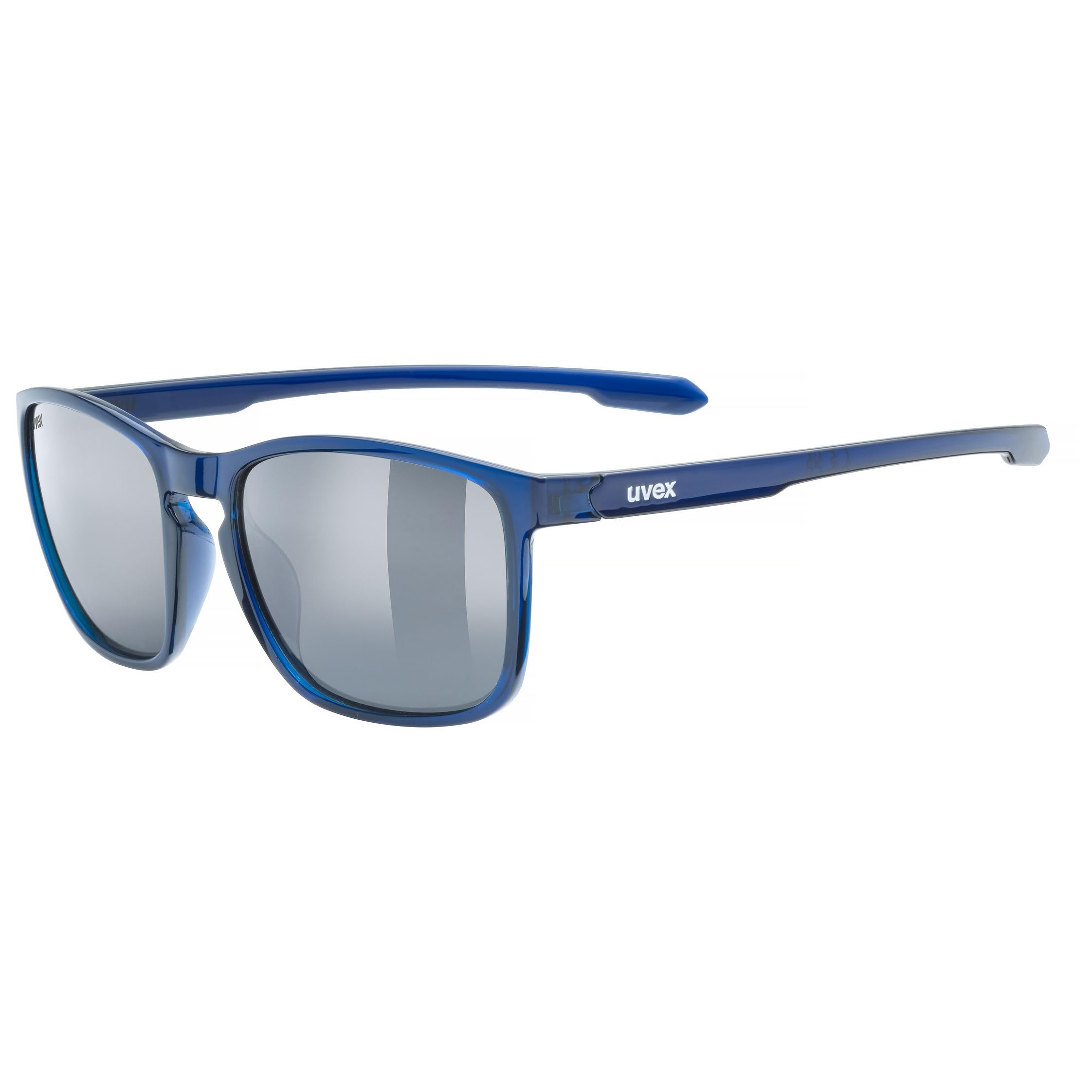Uvex LGL 52 - sun glasses for adults - strong UV protection - contrast enhancing - transparent blue/smoke gray - one size