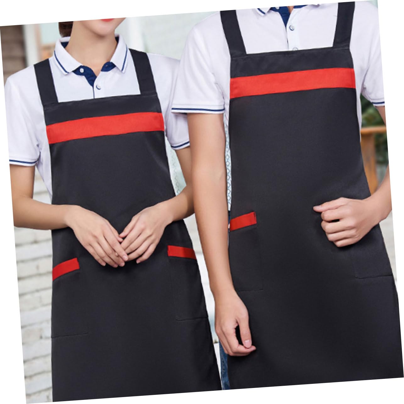 FUNOMOCYA 1pc Waterproof Apron Baking Apron Adjustable Bib Apron Work Apron Sleeveless Apron Waterproof Kitchen Apron Chef Apron Barbecue Aprons Restaurant Apron Dishwasher Apron Black