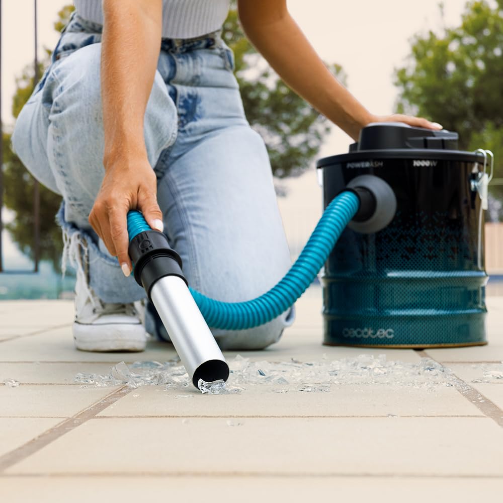 Cecotec Aspirador de Cenizas de 15L Conga Ash 3000 Home. 1000W de Potencia, Poder de Succión 15 kPa, Tubo con Recubrimiento Metálico, Boquilla de 38mm, Cable de 4m y Asa de Transporte