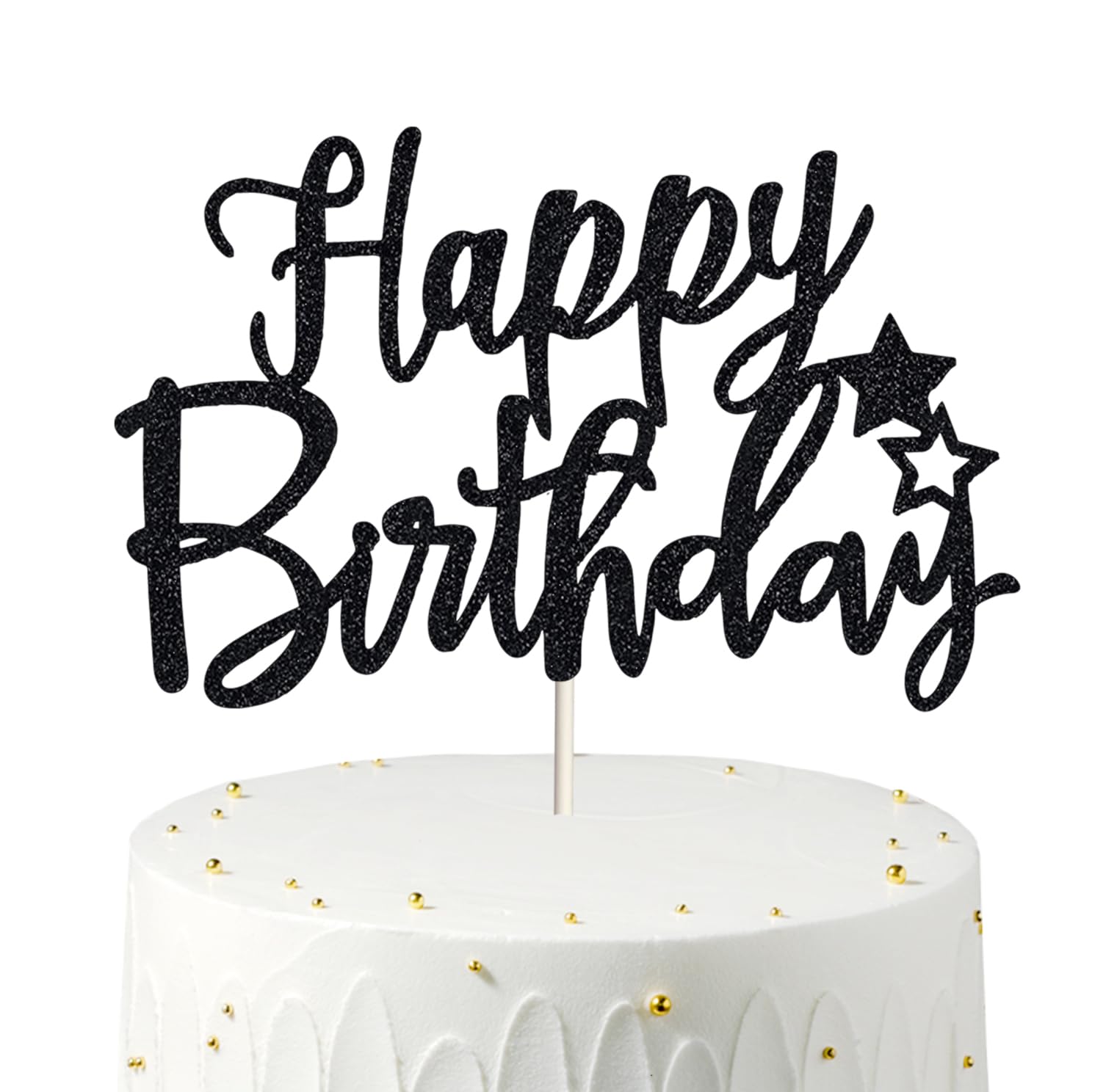 Amazon.com: Veegood Happy Birthday Cake Topper - Black