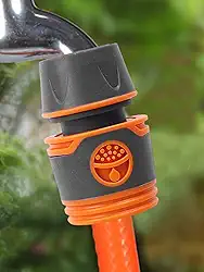Mangueira de jardim, conectores rápidos, extensor de torneira, conexão de mangueira para jardins, acessórios de tubulação de água, laranja1