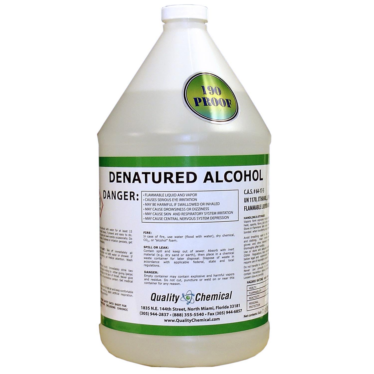 Denatured Alcohol 190-1 Gallon (128 oz.)
