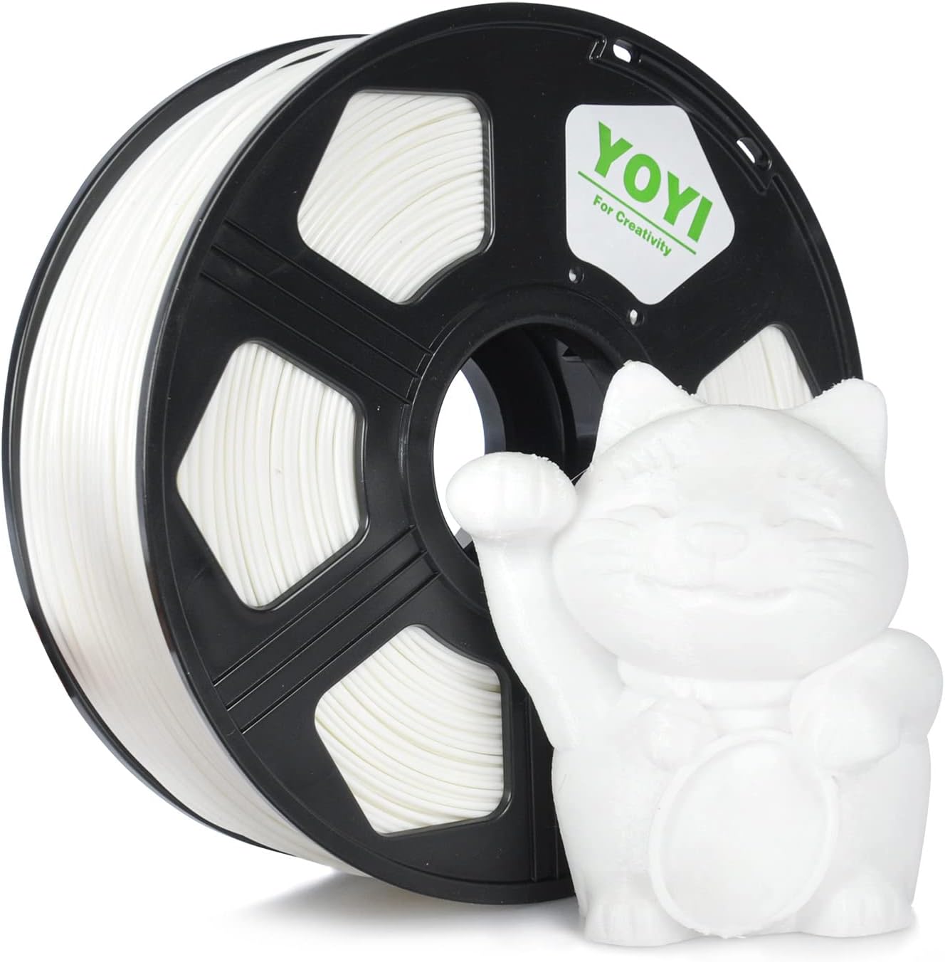 YOYI YOYI ABS 3D Printer Filament, ABS Filament 1.75mm Dimensional Accuracy +/- 0.03mm, 1kg Spool (2.2lbs), ABS White