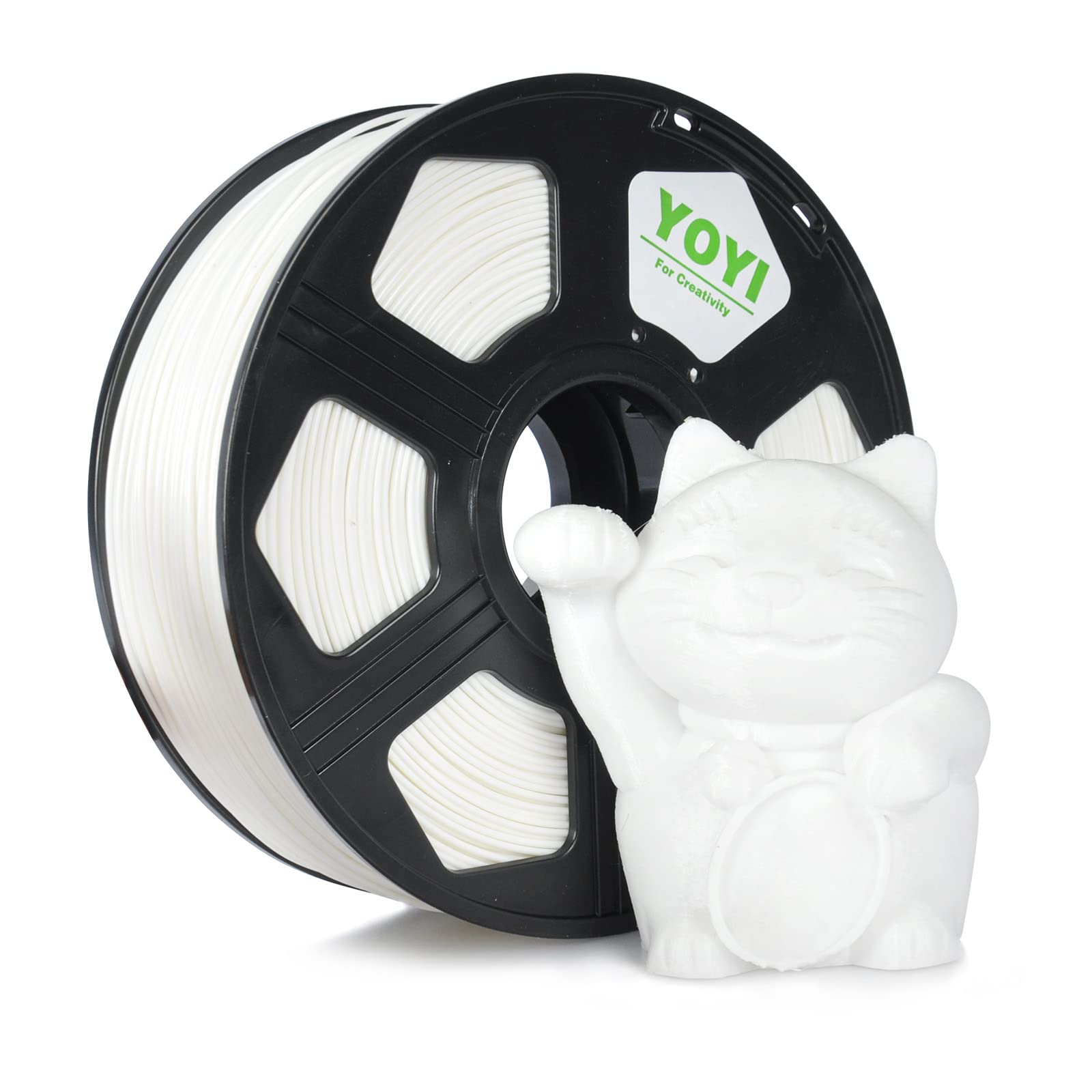YOYI YOYI ABS 3D Printer Filament, ABS Filament 1.75mm Dimensional Accuracy +/- 0.03mm, 1kg Spool (2.2lbs), ABS White
