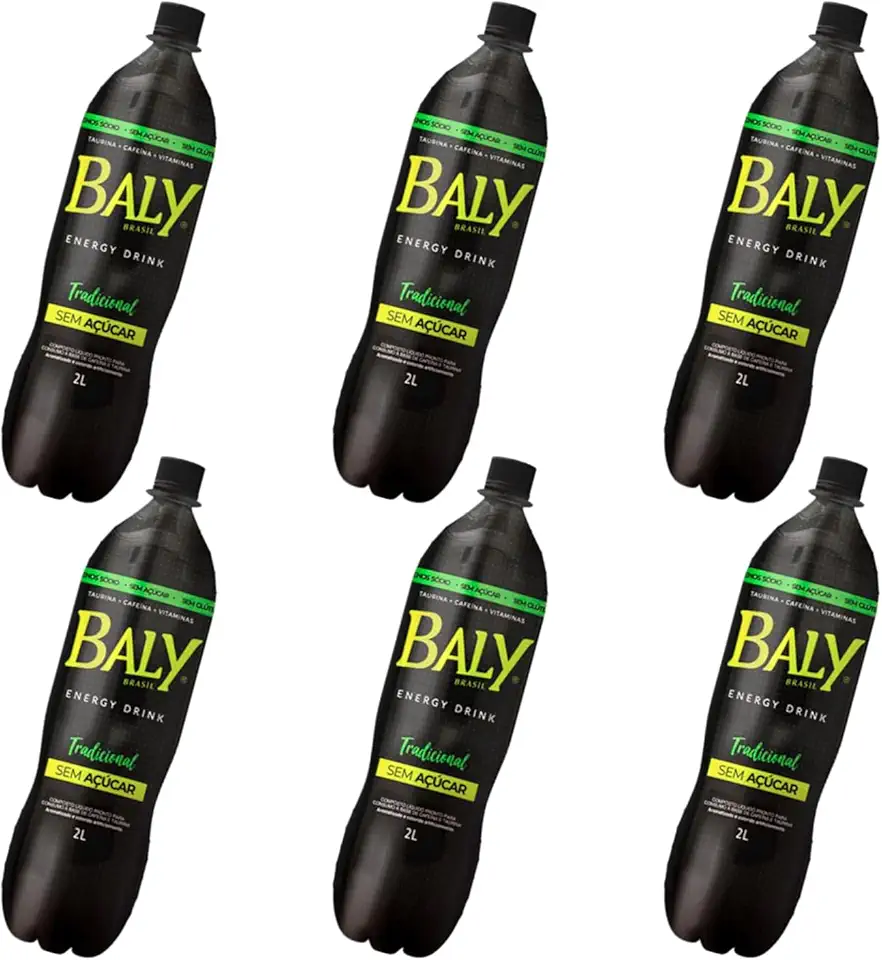 Baly Energético Tradicional Sem Açúcar 2L Com 6 unidades