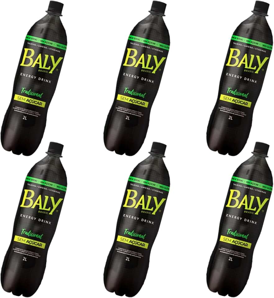 Baly Energético Tradicional Sem Açúcar 2L Com 6 unidades