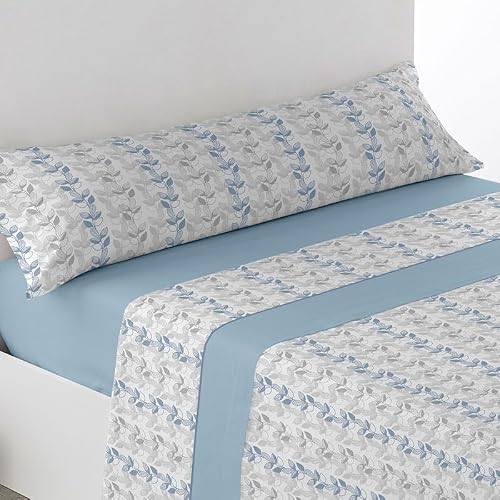 Rufino Díaz Juego Sábanas 3 Piezas Verano Benali (Azul 38-135 cm) - Taco Extra Suave - para una sensación acogedora y de Confort