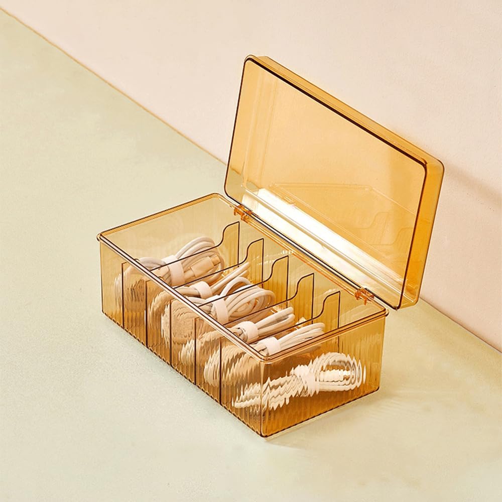 STARRY G Kabel-Organizer-Box Mit Fach & Etiketten – Ordnung Für Kabel & Ladestecker