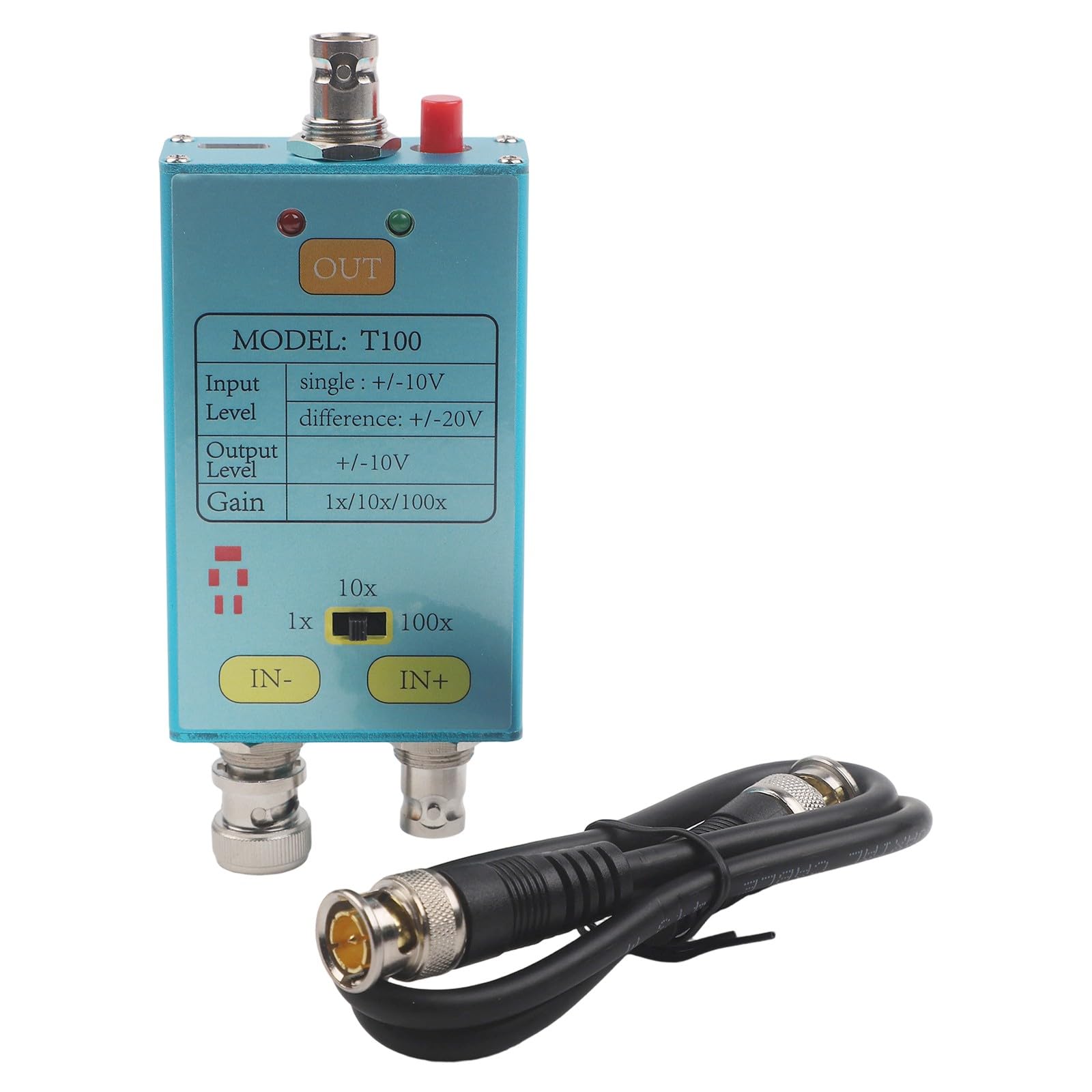 Sonda diferencial osciloscopio T100 1X 100X Ganancia 10M Ancho de banda USB