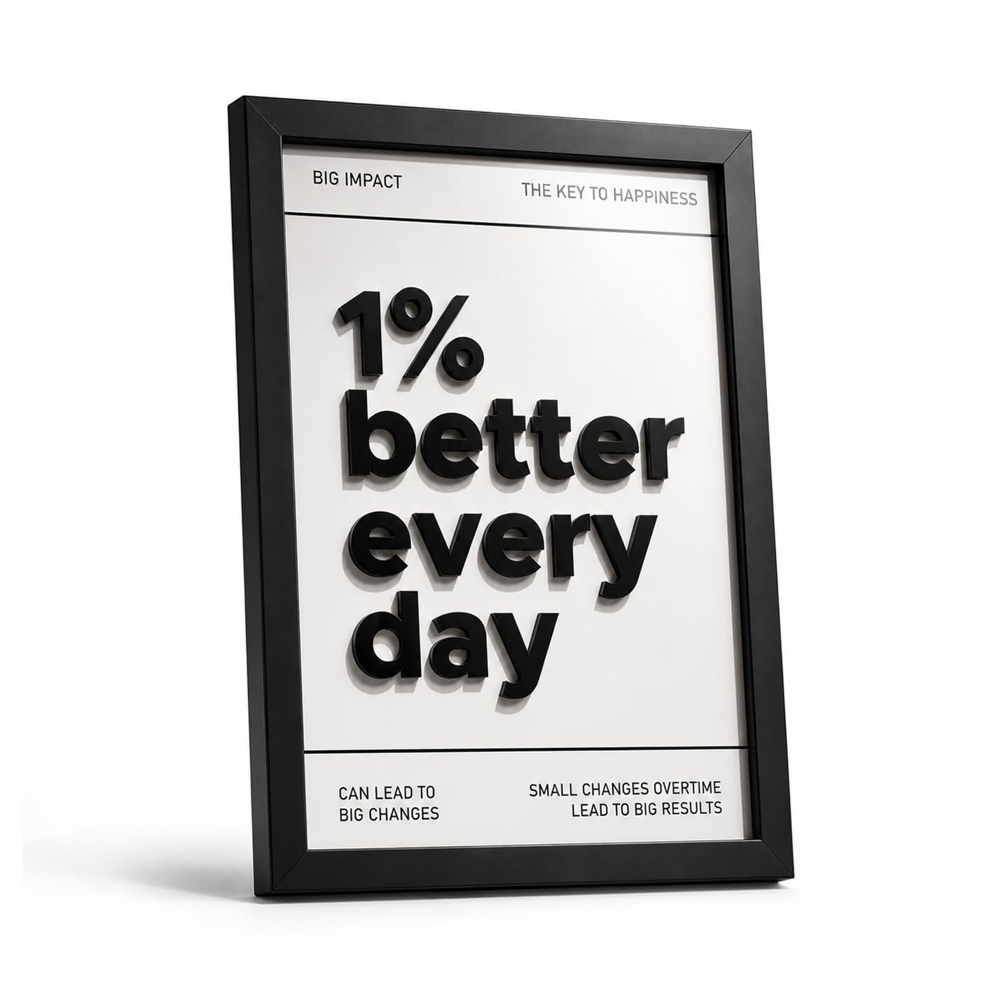 CodersParadise 1% Better Every Day 3D Motivational Wall Art Frame, Inspirational Quote Decor for Home, Office, Study Room & Workspace, Modern Typography Wall Hanging Gift-image-41