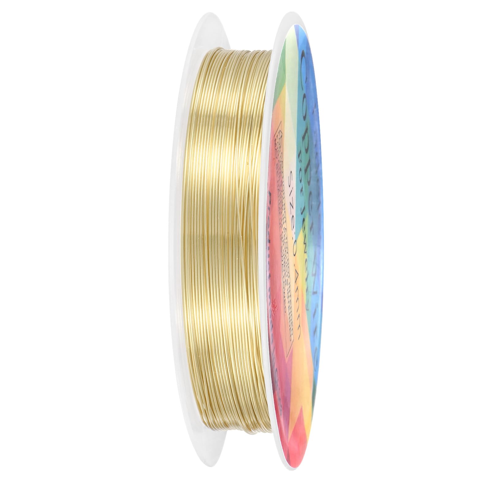 M METERXITY 0.4mm/26 Gauge Copper Wire 9.2m/30.2ft, Light Golden