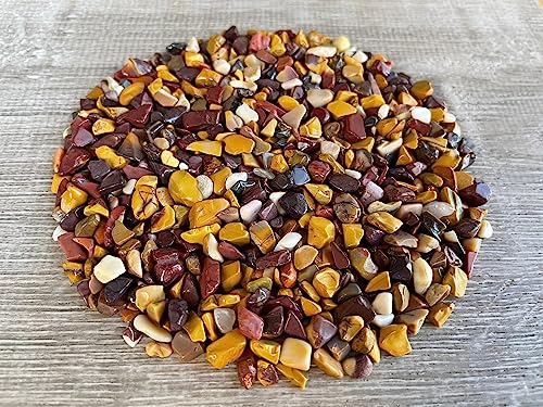 Mookaite Chips – Natural Mini Mookaite Stones, Crushed Undrilled Mookaite, Semi-Tumbled Genuine Mookaite (10 lbs Bulk)