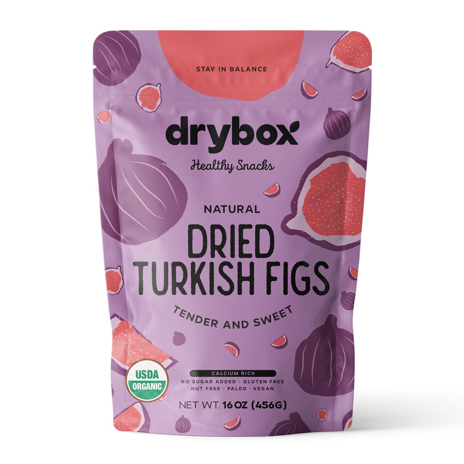 Drybox Organic Dried Turkish Figs No Sugar Added, 1 Pack
