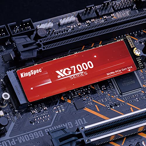 Image of KingSpec XG7000 8TB NVMe SSD PCIe 4.0-7400MB /s Read Speed, 3D TLC NAND M.2 2280 Internal SSD, Compatible with Gaming PC, Laptop, PS5 Console